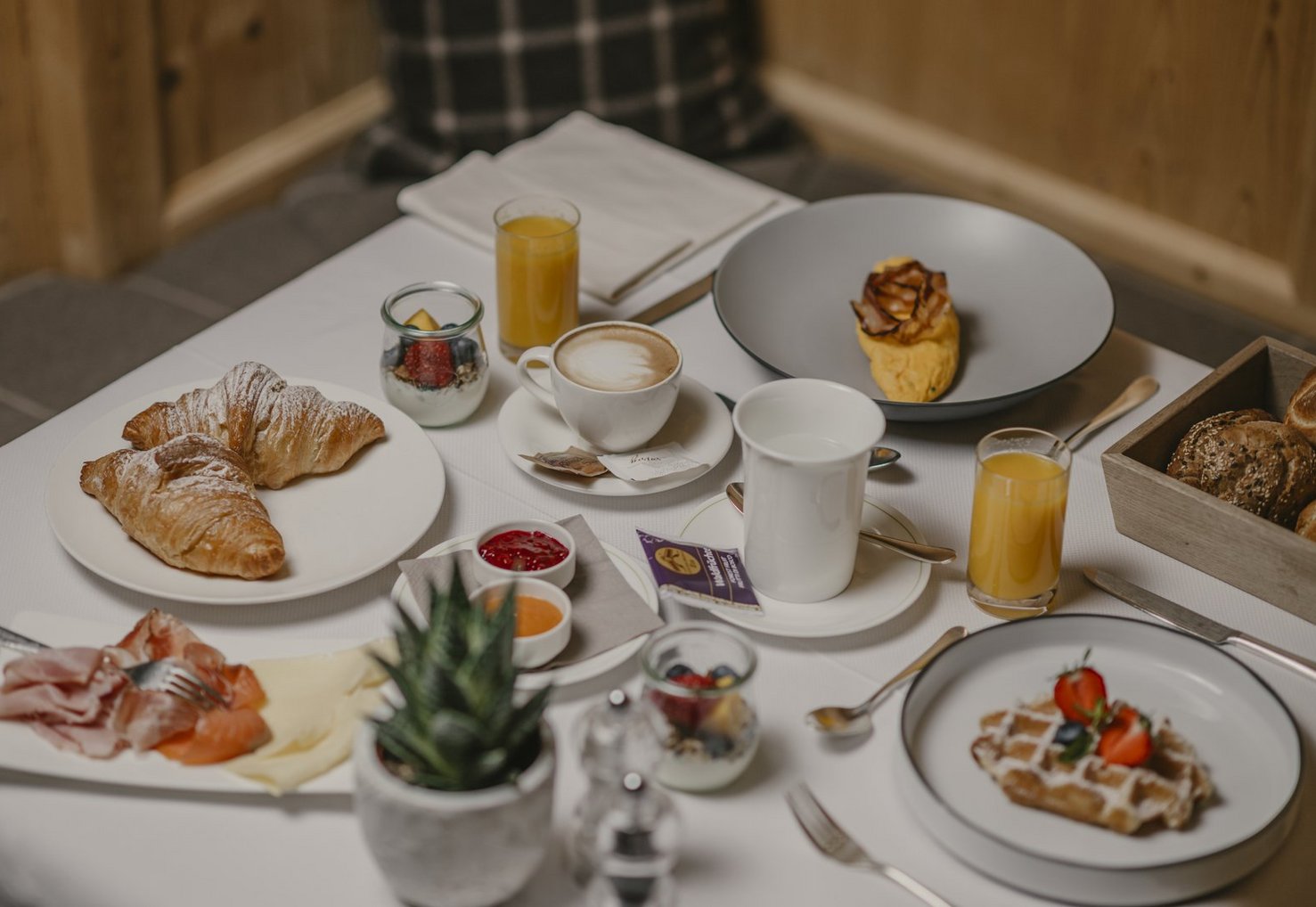 Hearty breakfast buffet